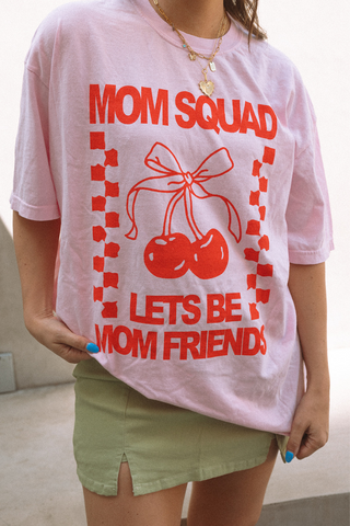 KL+SF Mom Squad Pink Tee