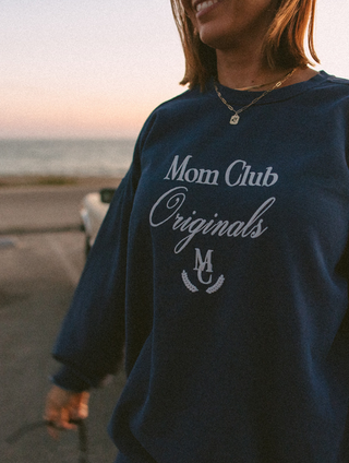 Mom Club Originals Navy Crewneck
