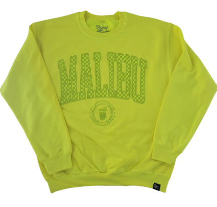 [KH+SF] Malibu & Diet Crewneck Neon Yellow