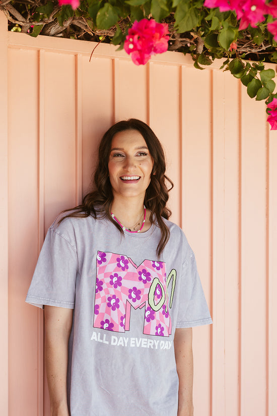 KL+SF MOM TV Mineral Wash Tee