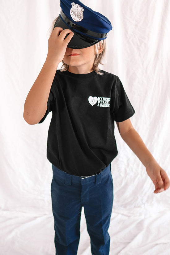 My Hero Police Black Tshirt