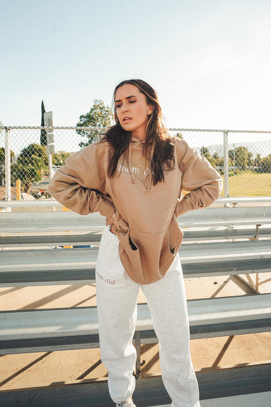 Mom Club Embroidered Ash Sweatpants