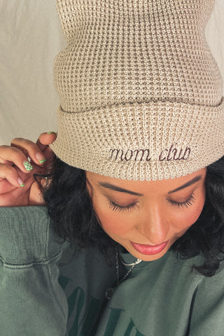 Mom Club Embroidered Beanie