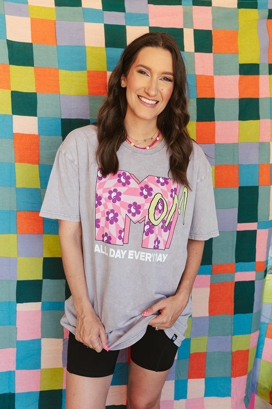 KL+SF MOM TV Mineral Wash Tee