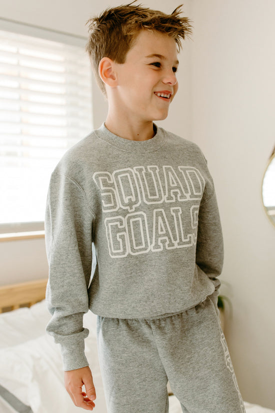 Load image into Gallery viewer, KH+SF Squad Goals Youth Sweat Shirt
