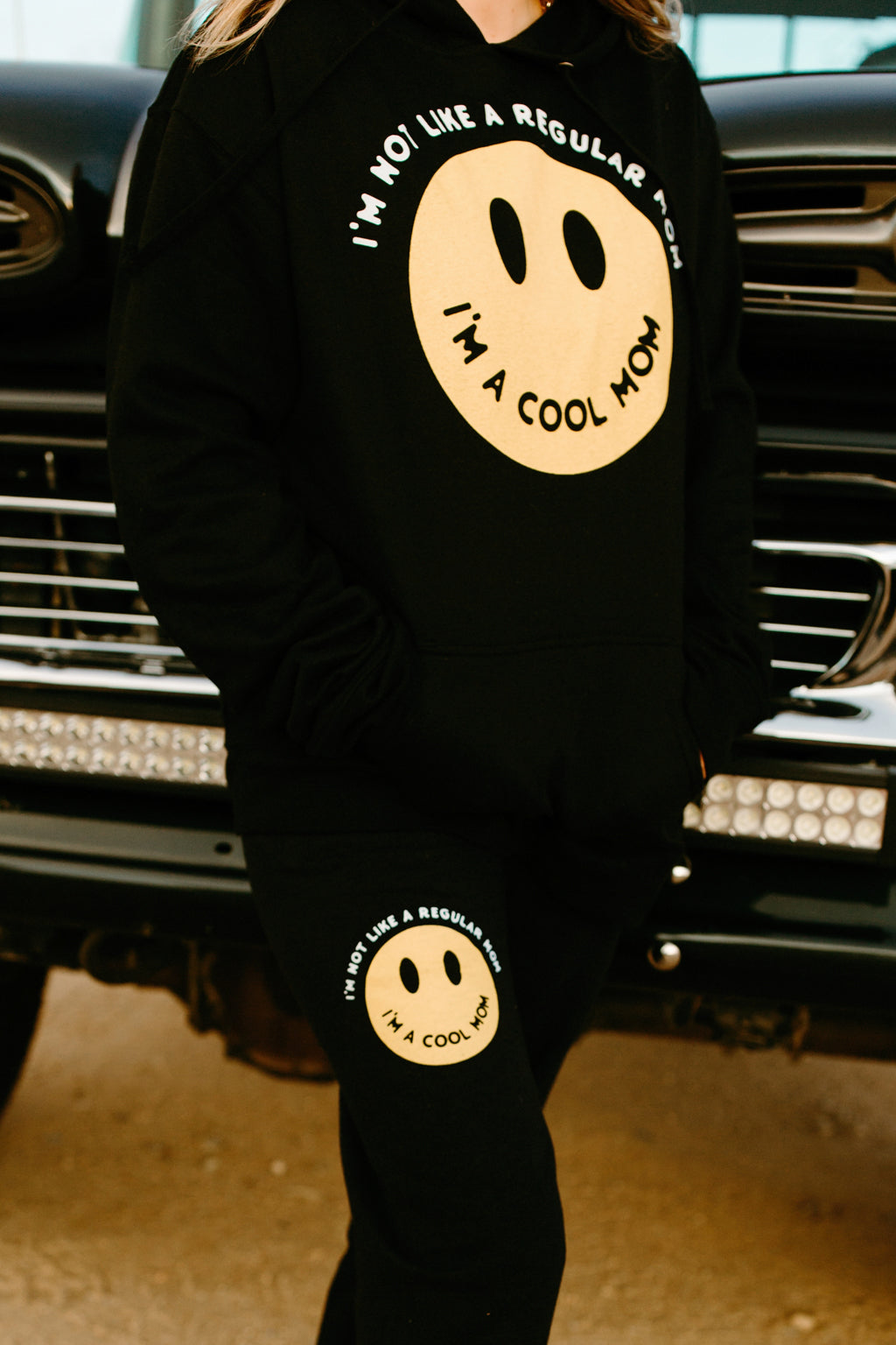 KH+SF I'm not a Regular Mom Smiley Sweat Pants