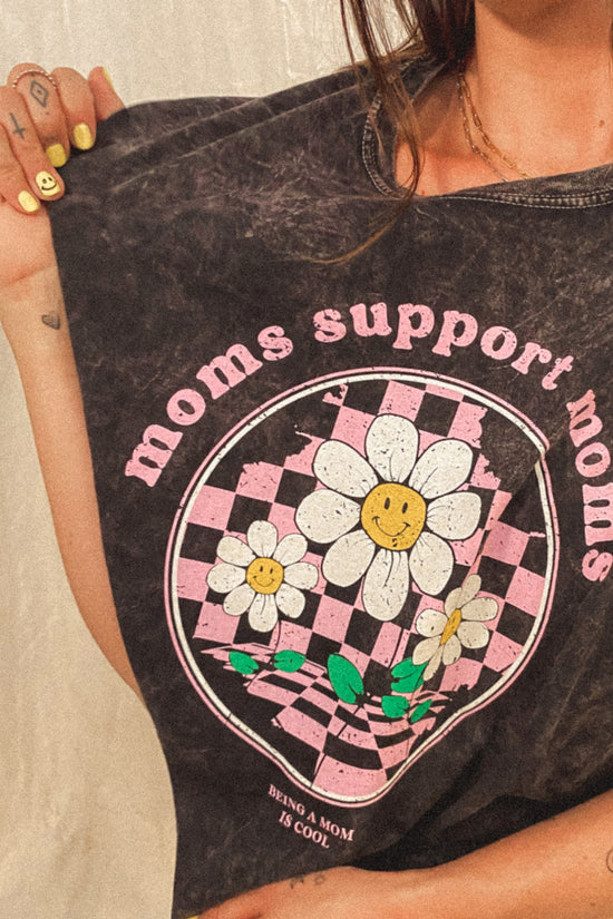 Mom Support Moms Mineral Wash Tee