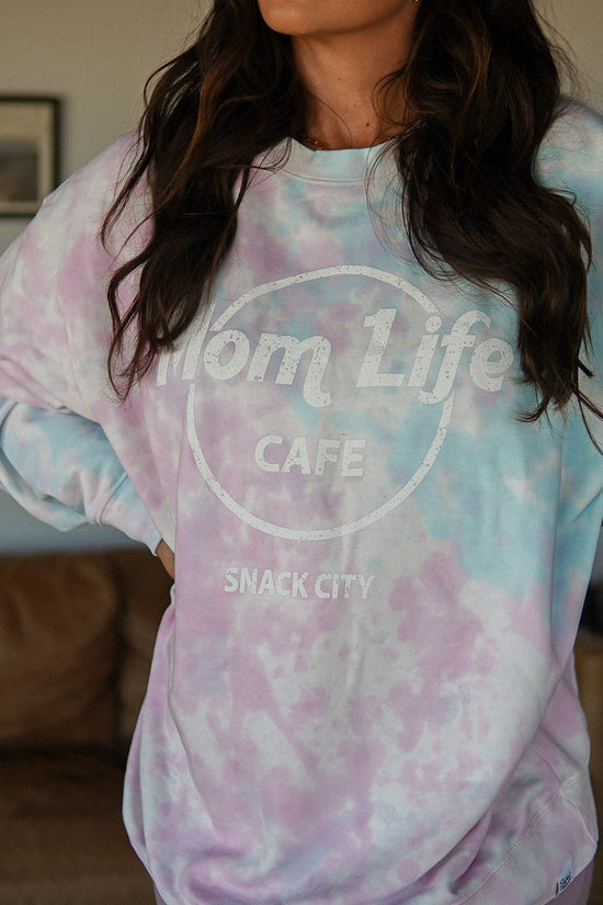 Load image into Gallery viewer, Mom Life Cafe Tie Dye Crew

