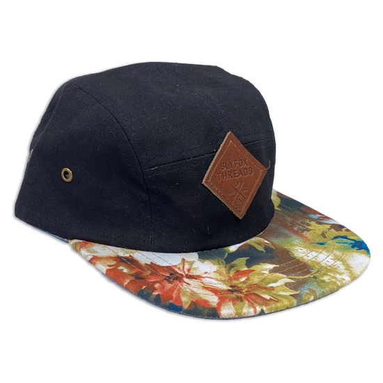 Load image into Gallery viewer, Floral /Brown Brim Kids Hat
