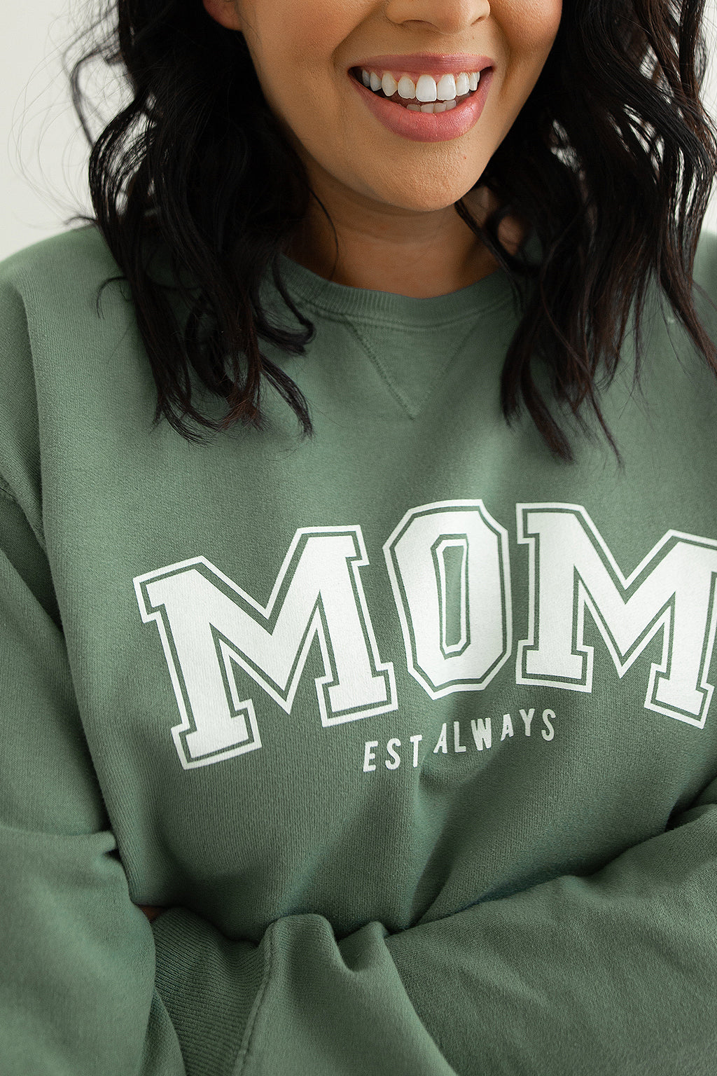 Mom Est. Always Crewneck