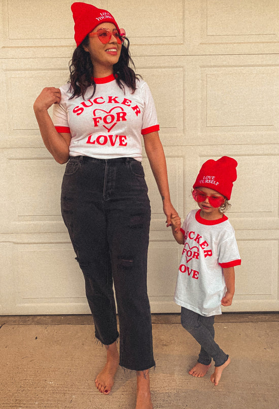 Sucker For Love Kids Ringer Tee